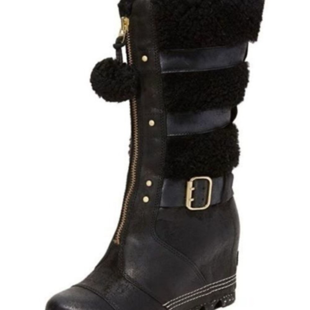 Sorel Sheepskin Wedge Waterproof Stylish Boot. Size 7 - Picture 6 of 8